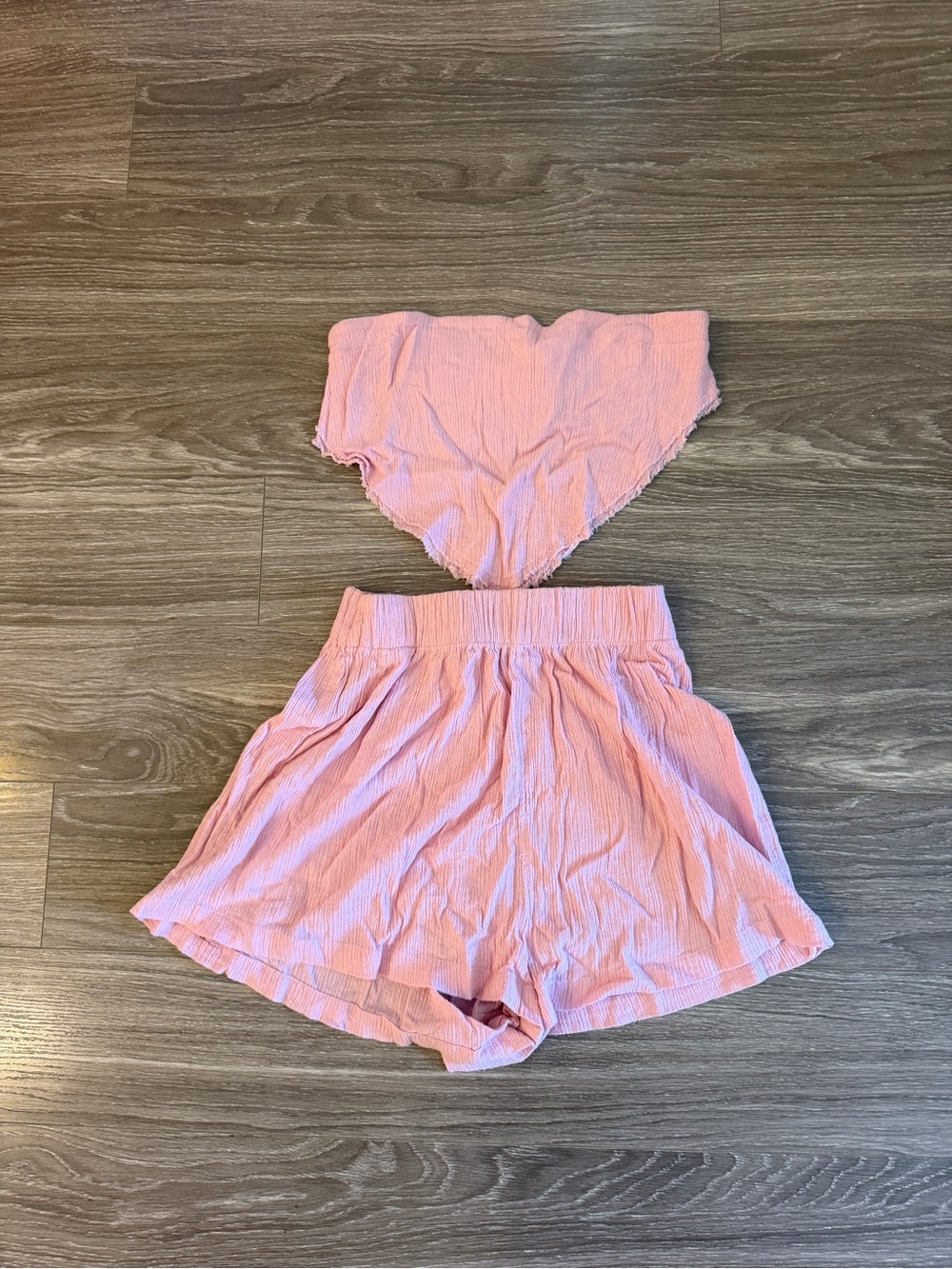 Free People Pink Linen Set